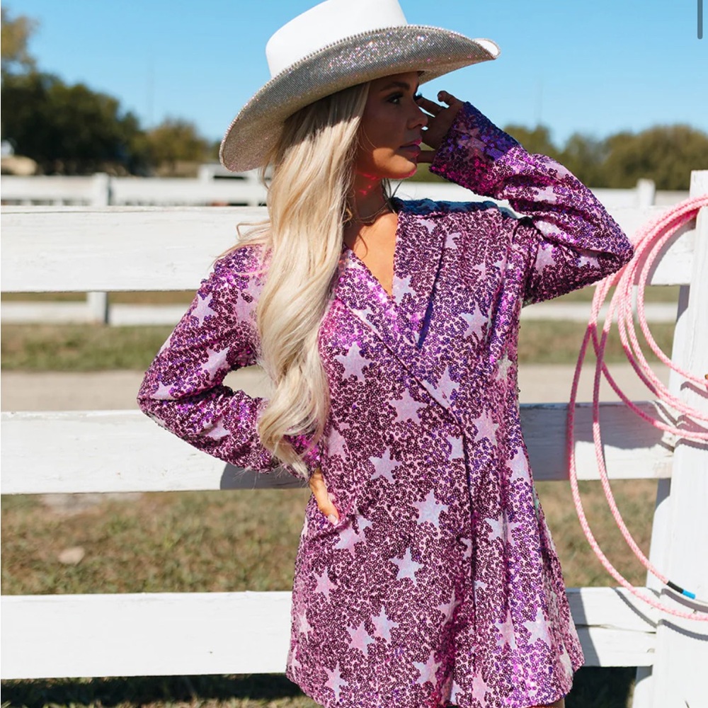 Buddylove sequin blazer dress